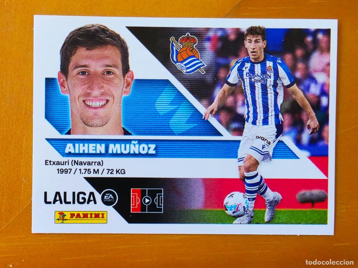 Football Stickers: 9 Aihen Mu&ntilde;oz, Real Sociedad, Panini Ediciones Liga Este 2026 2027 26 27 sin pegar