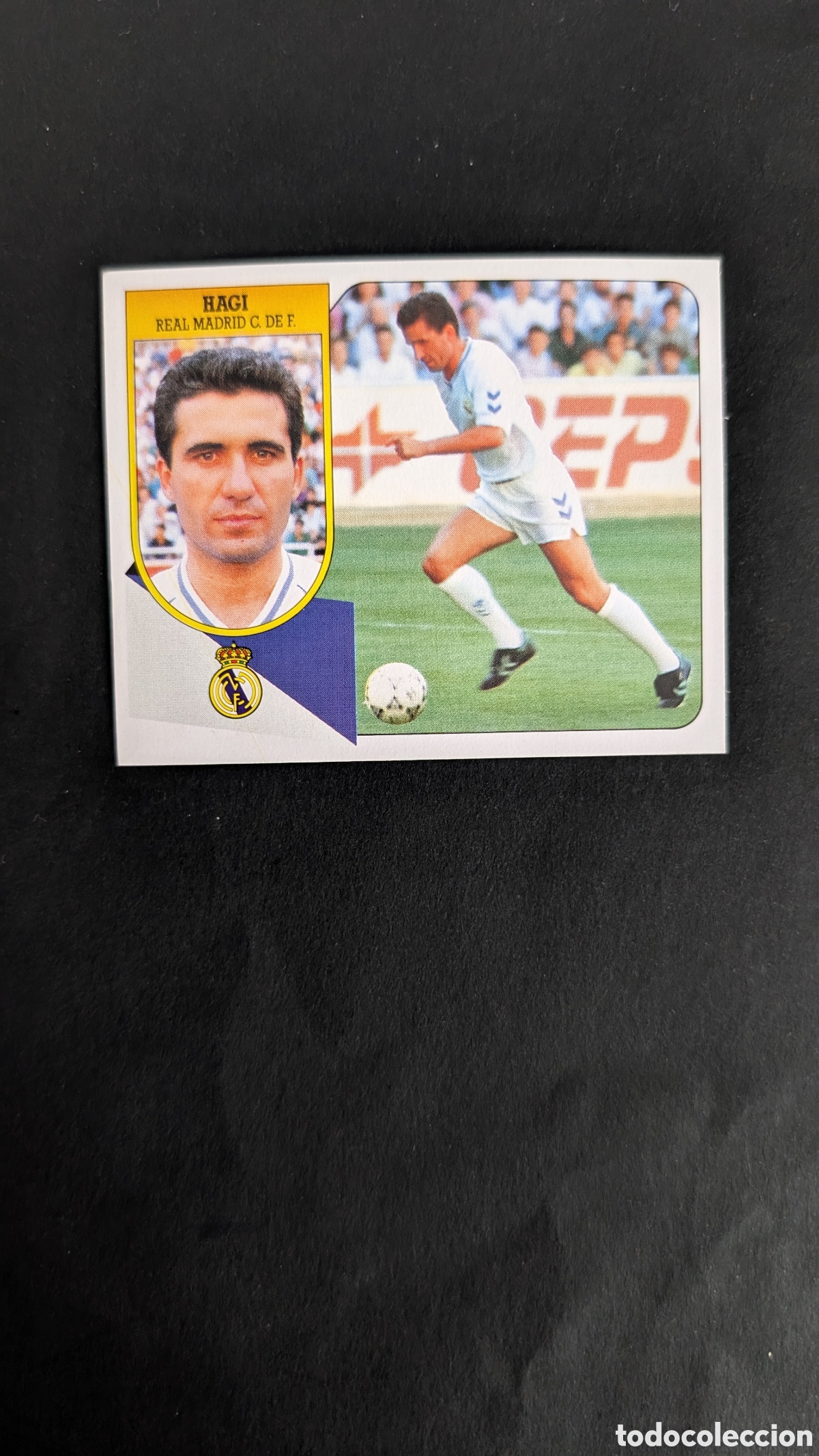 Cartes &agrave; collectionner de Football: HAGI REAL MADRID CART&Oacute;N LIGA ESTE 1991/92 91 92 NUNCA PEGADO SIN PEGAR