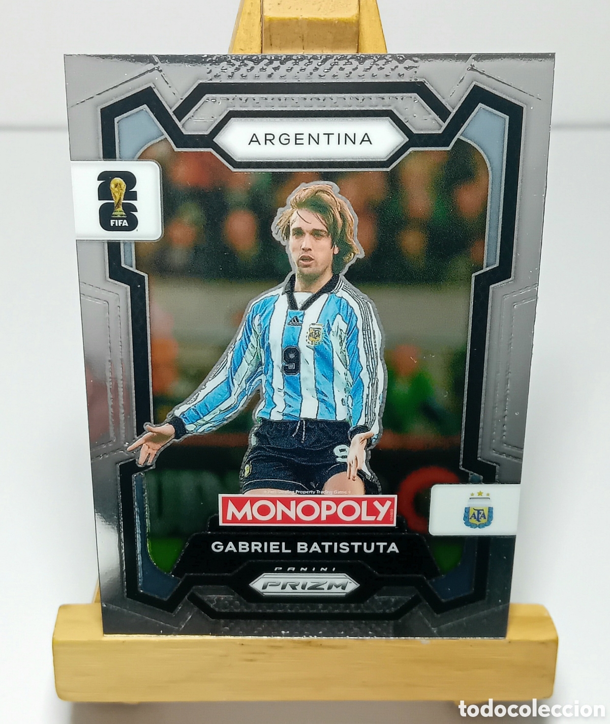 Football Stickers: GABRIEL BATISTUTA 2026 ARGENTINA MONOPOLY PRIZM PANINI.