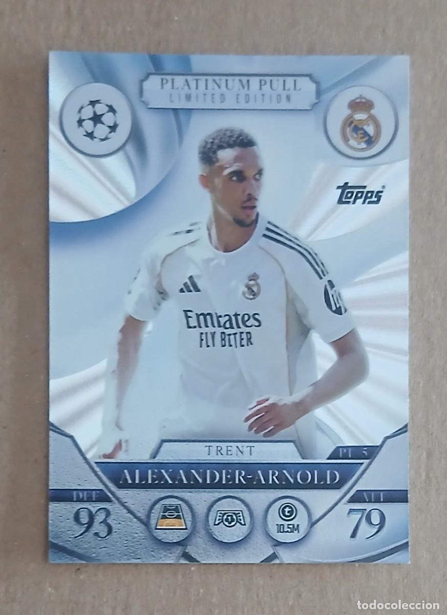 Cartes &agrave; collectionner de Football: CROMO PL 5 TRENT ALEXANDER PLATINUM PULL LIMITED TOPPS MATCH ATTAX EXTRA CHAMPIONS 2025-2026. Nuevo.