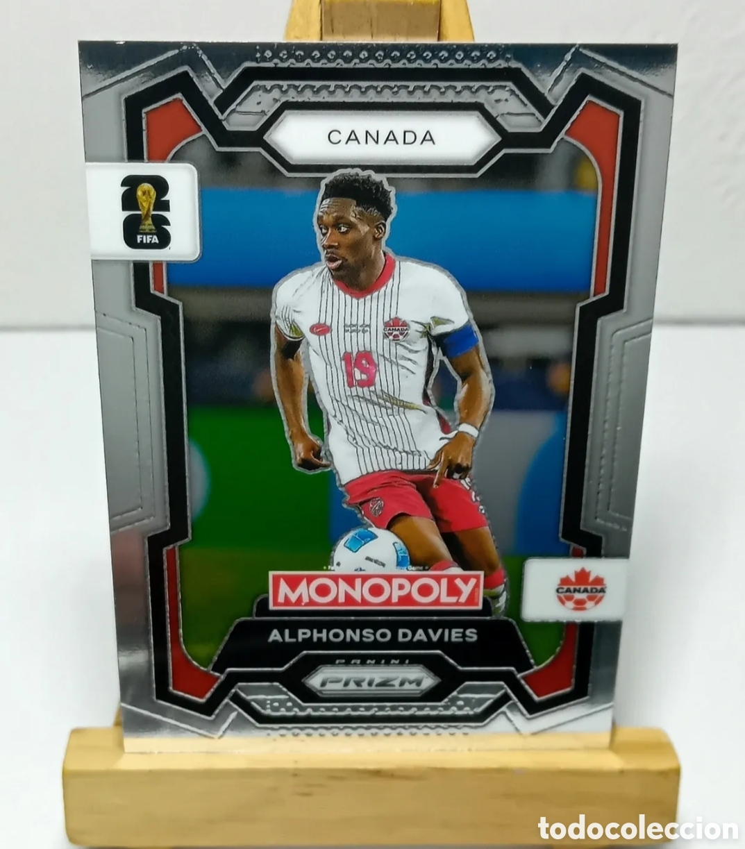 Cartes &agrave; collectionner de Football: ALPHONSO DAVIES 2026 CANAD&Aacute; MONOPOLY PRIZM PANINI.