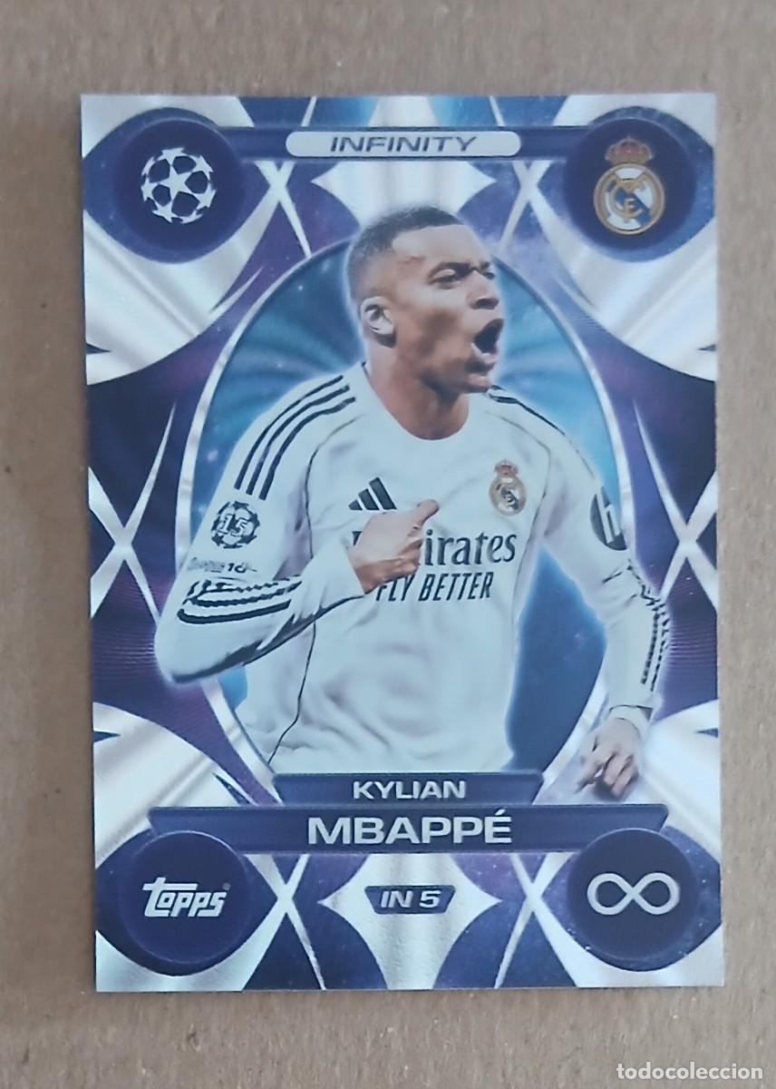 Cartes &agrave; collectionner de Football: CROMO IN 5 KYLIAN MBAPP&Eacute; INFINITY TOPPS MATCH ATTAX EXTRA CHAMPIONS 2025-2026. Nuevo.
