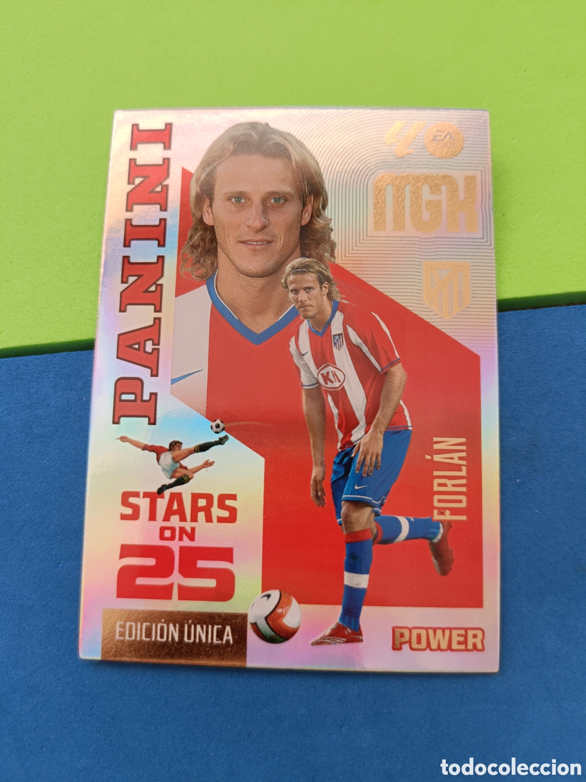 Cromos de f&uacute;tbol: PANINI 2026 2027 25 ANIVERSARIO MEGACRACKS - Power 439 P Forlan Atl&eacute;tico Madrid