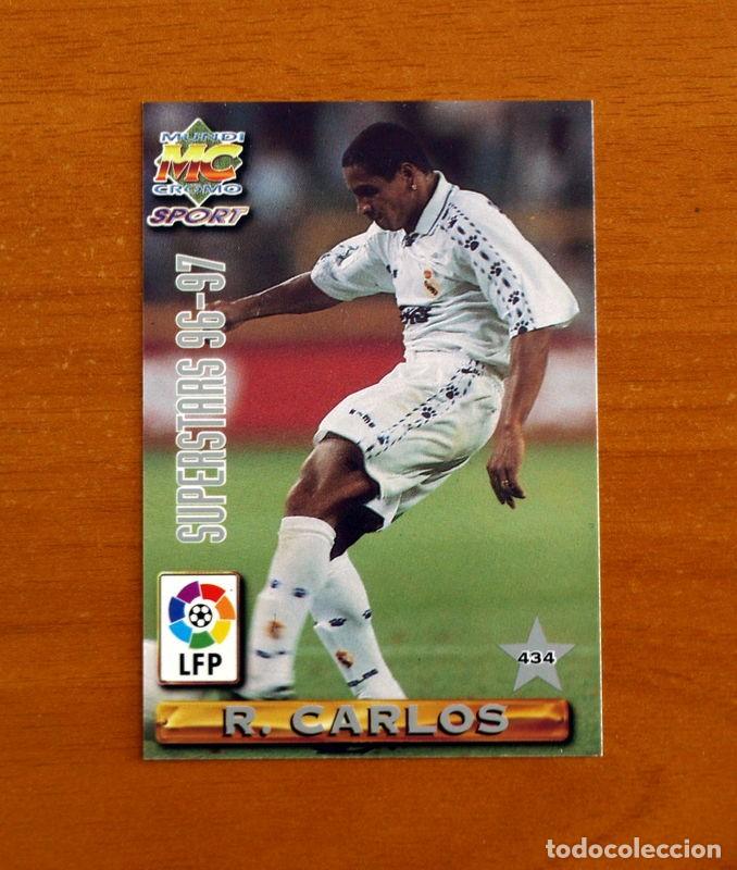 Fu&szlig;ball-Sticker: Real Madrid - N&ordm; 434 Roberto Carlos-Seedorf Superstars -Mundicromo Las Fichas Liga 1996-1997-96-97
