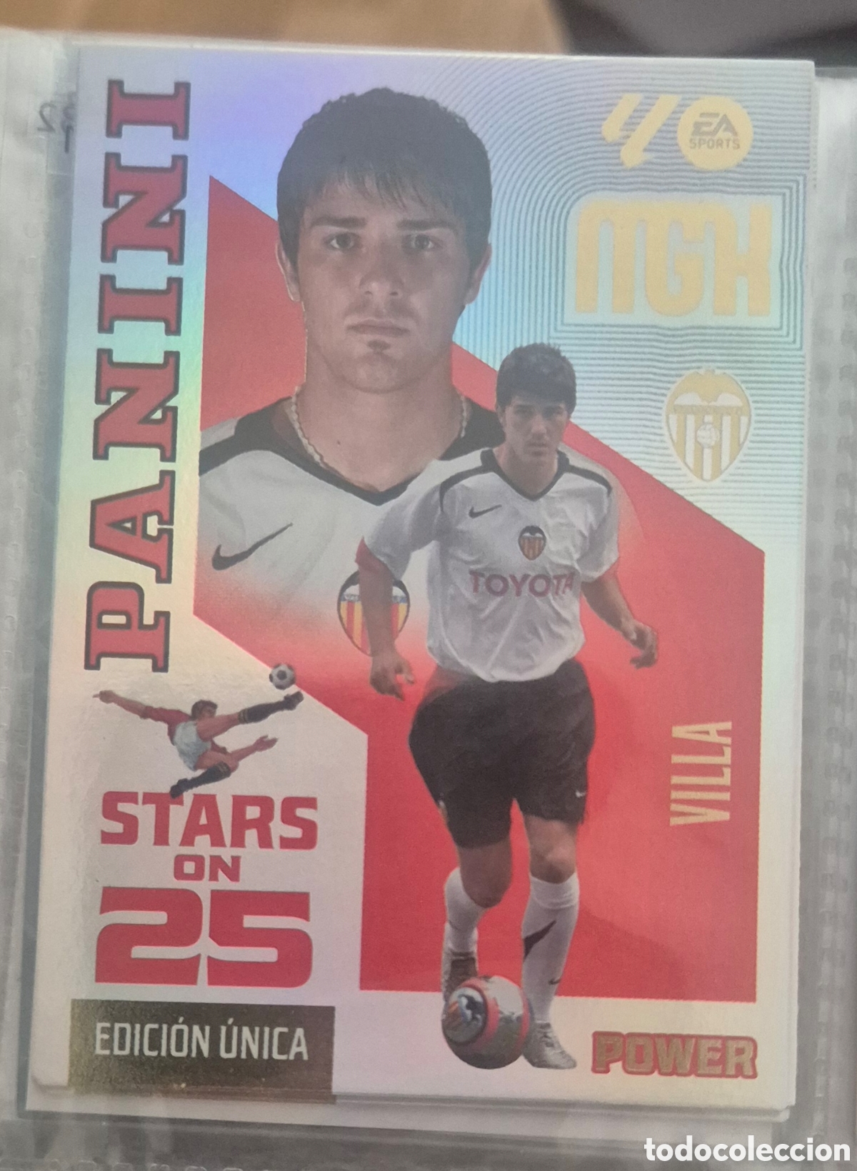 Cromos de f&uacute;tbol: Villa Valencia edicion unica stars on 25 megacracks 26 27