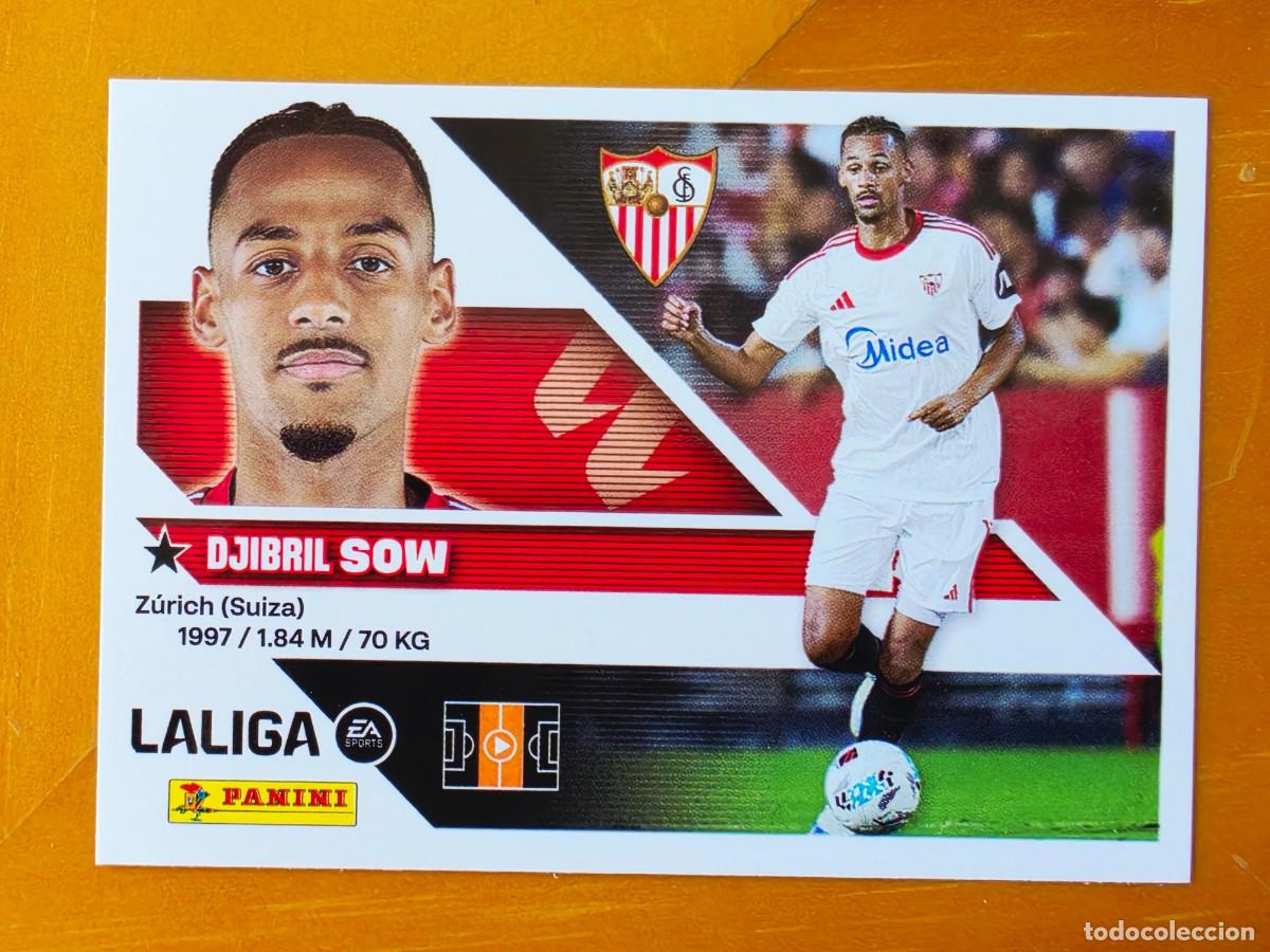 Football Stickers: 14 Djibril Sow, Sevilla FC, Panini Ediciones Liga Este 2026 2027 26 27 sin pegar
