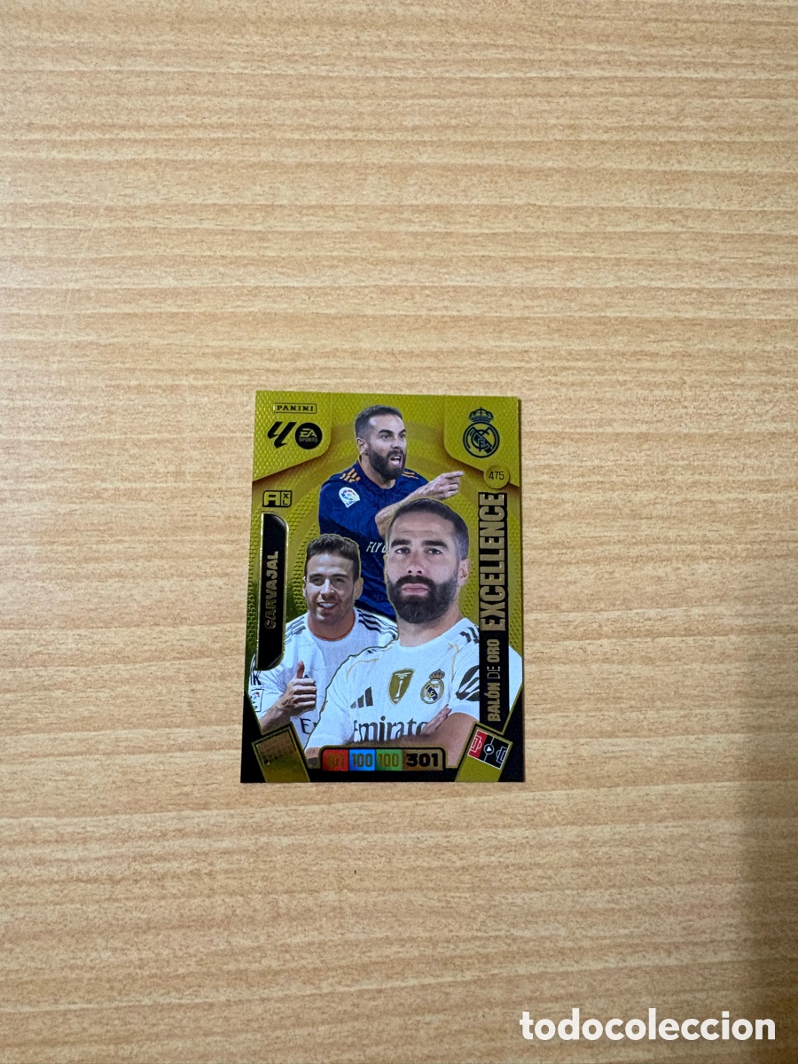 Football Stickers: Carta Carvajal adrenalyn xl 25/26 bal&oacute;n de oro excellence