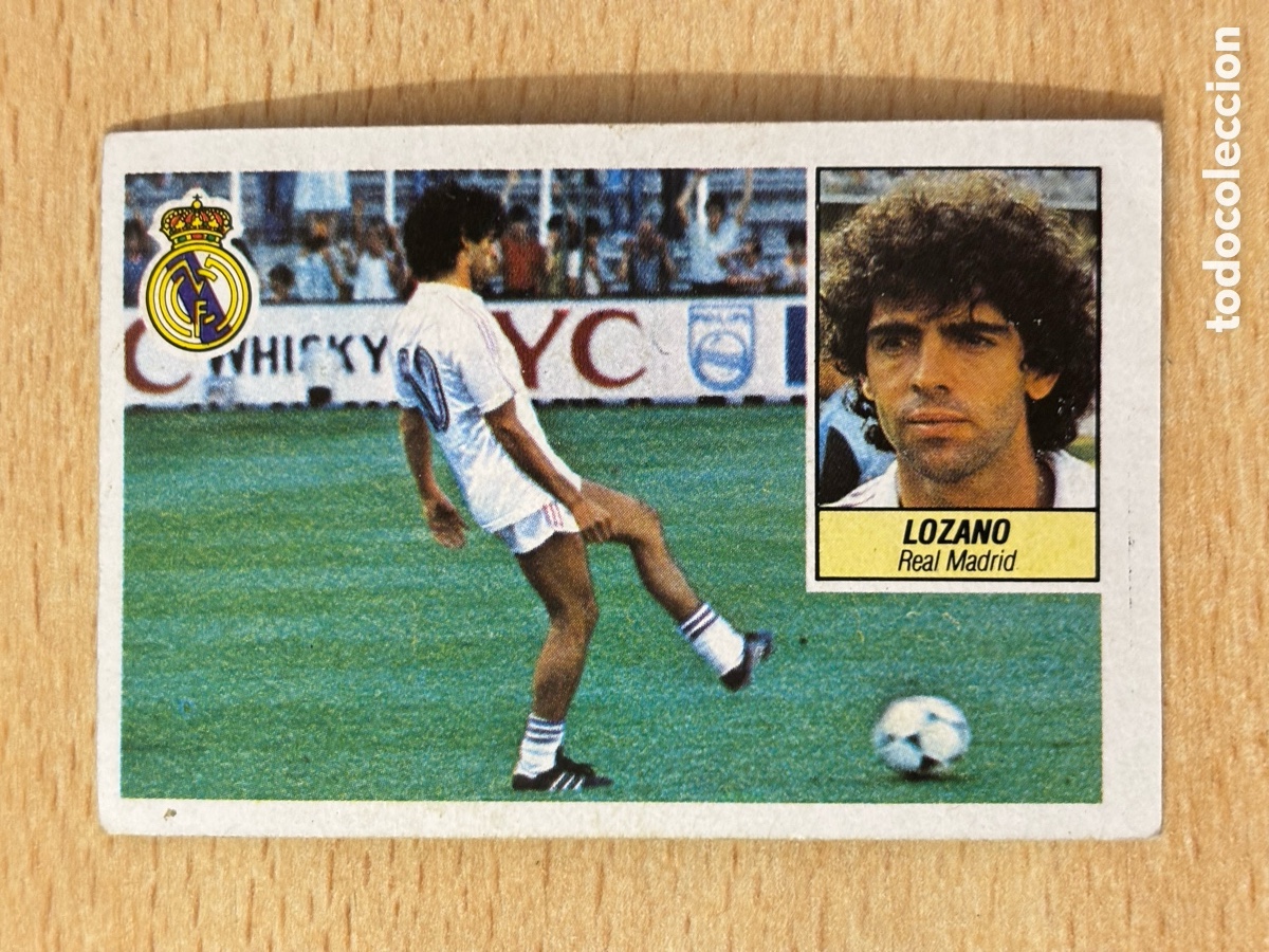 Football Stickers: Lozano Real Madrid Ed Este 84-85 sin pegar muy buen estado
