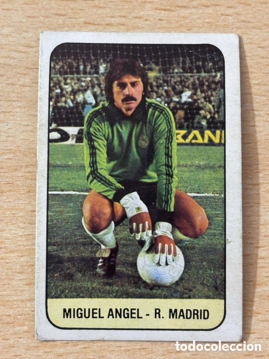 Cromos de f&uacute;tbol: Miguel Angel Real Madrid Ed Este 78-79 sin pegar muy buen estado