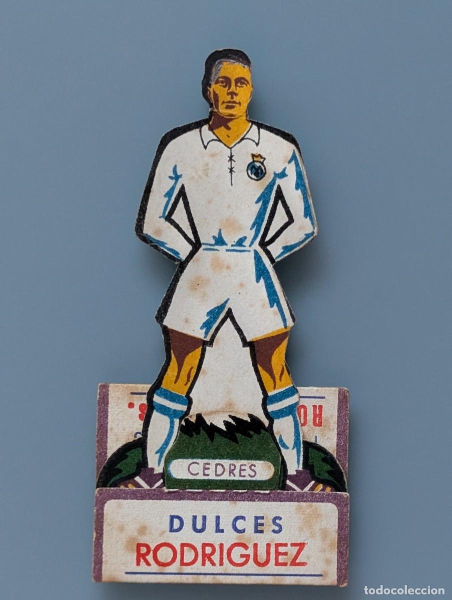 Cromos de f&uacute;tbol: RARISIMO CROMO TROQUELADO VERY RARE CARD CEDRES REAL MADRID DULCES RODRIGUEZ REUS FUTBOL FOOTBALL