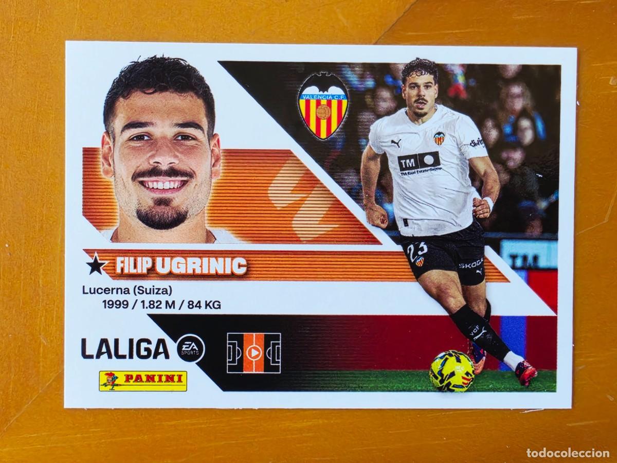 Cromos de f&uacute;tbol: 15 Filip Ugrinic, Valencia CF, Panini Ediciones Liga Este 2026 2027 26 27 sin pegar