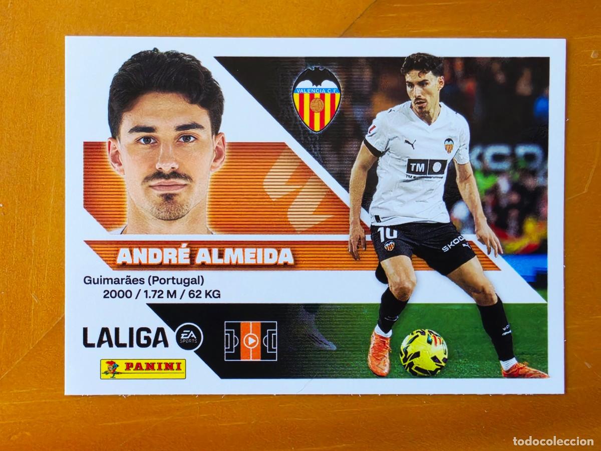 Cromos de f&uacute;tbol: 16 Andr&eacute; Almeida, Valencia CF, Panini Ediciones Liga Este 2026 2027 26 27 sin pegar