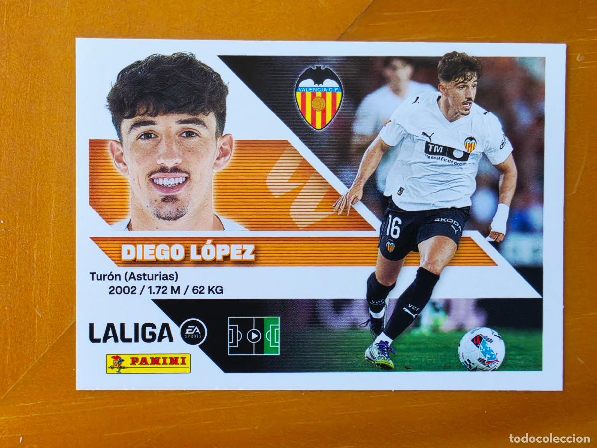 Cromos de f&uacute;tbol: 18 Diego L&oacute;pez, Valencia CF, Panini Ediciones Liga Este 2026 2027 26 27 sin pegar