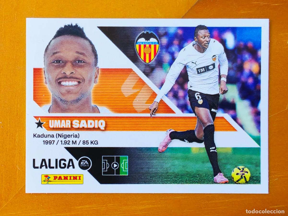 Cromos de f&uacute;tbol: 20A Umar Sadiq, Valencia CF, Panini Ediciones Liga Este 2026 2027 26 27 sin pegar