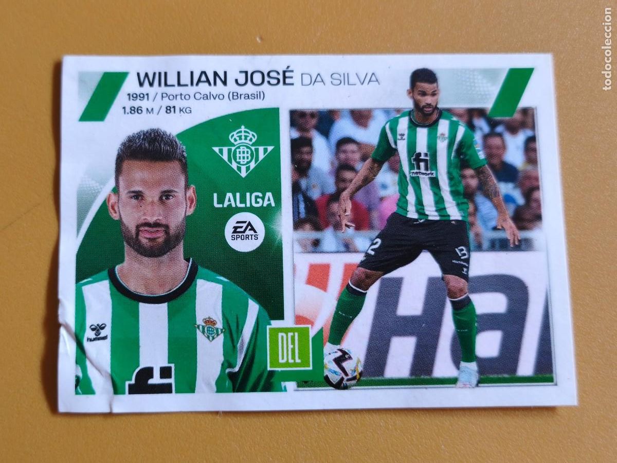 Cromos de f&uacute;tbol: willian jose, liga 2023 24 coloca