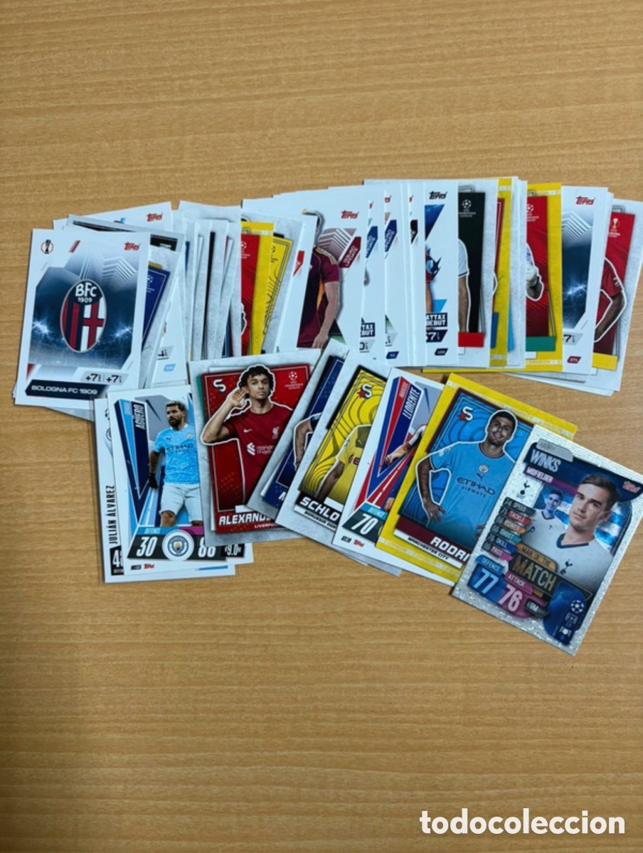 Cromos de f&uacute;tbol: Pack de cartas Topps champions league diferentes temporadas