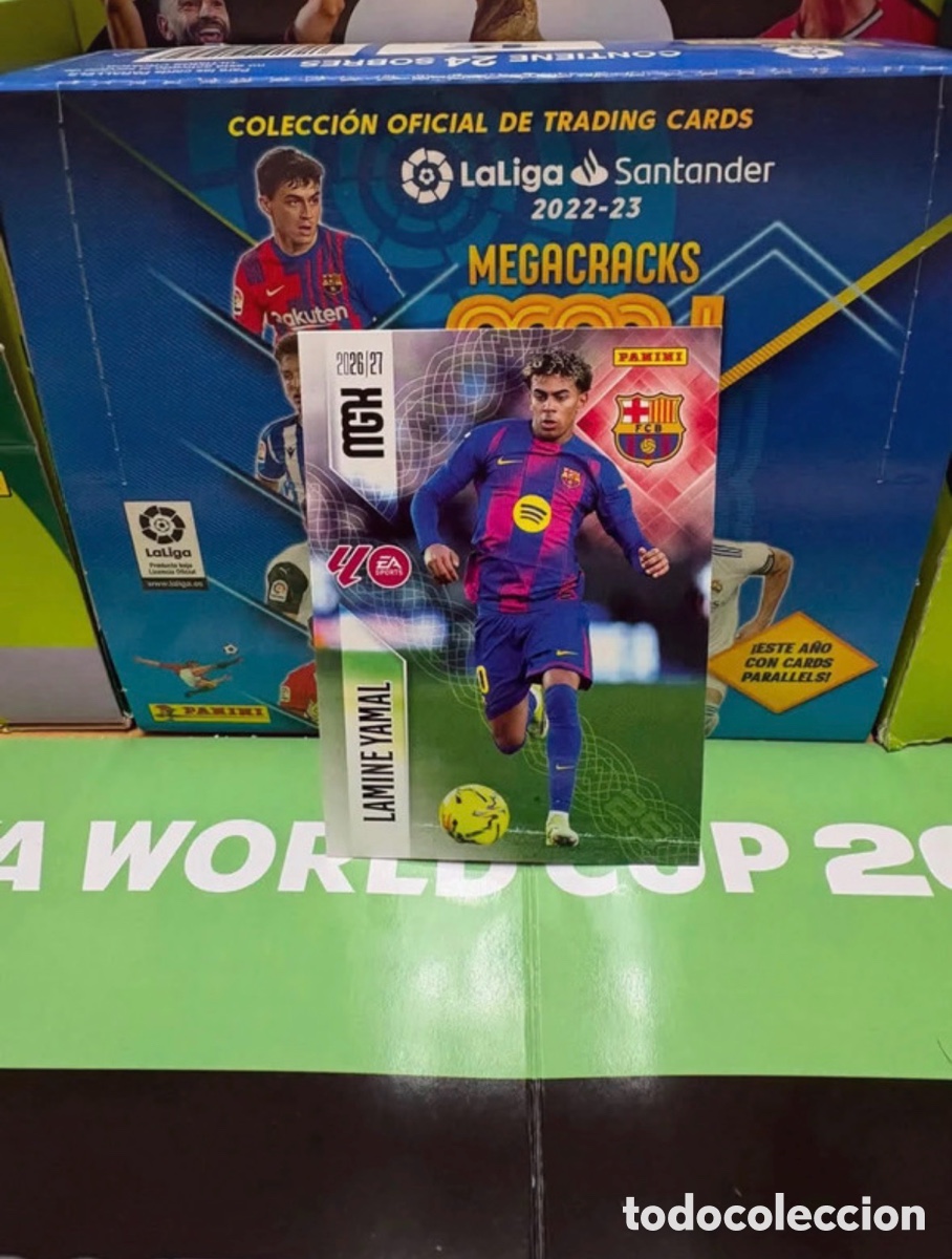 Cromos de f&uacute;tbol: Carta de Lamine Yamal Panini Megacracks 2026/2027