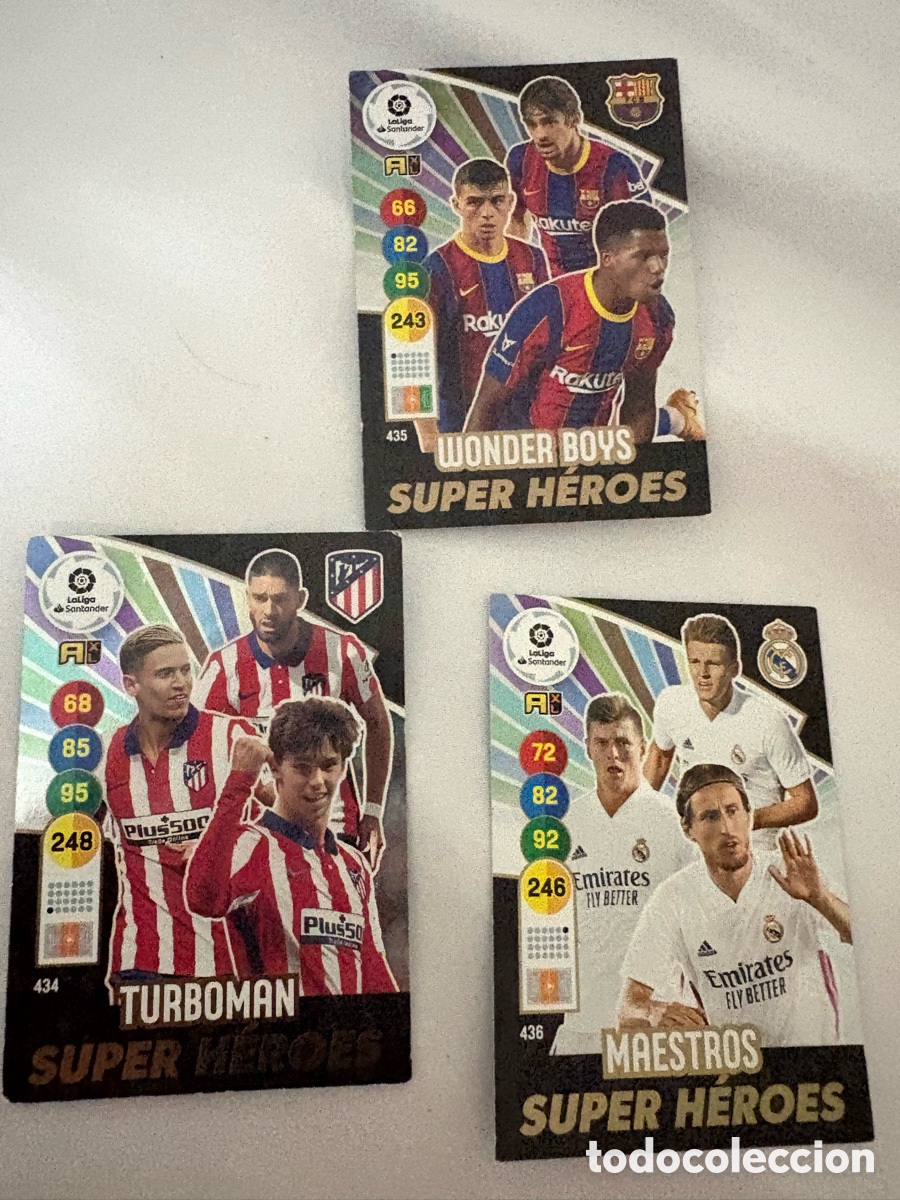 Cromos de f&uacute;tbol: Super h&eacute;roes adrenalyn 2019-2020