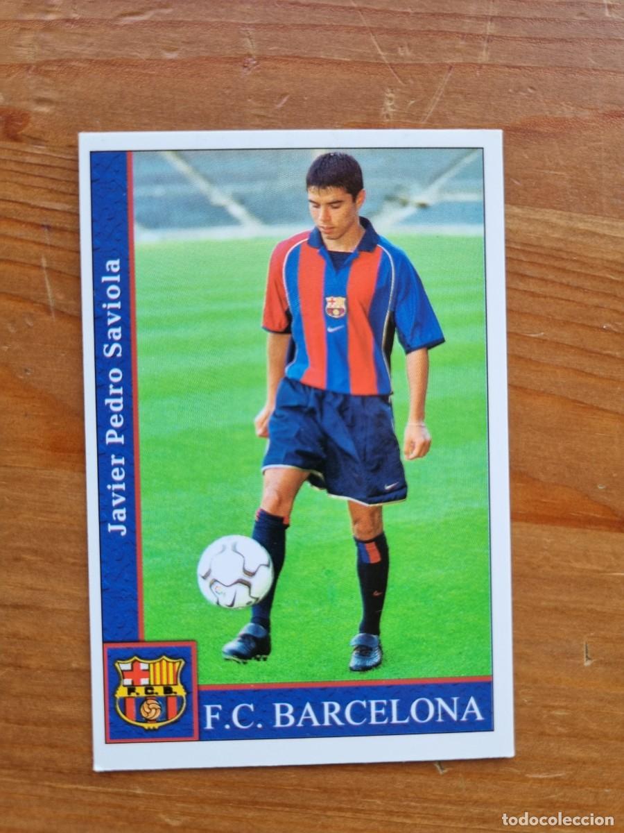 Cromos de f&uacute;tbol: 82 SAVIOLA (FC Barcelona). Las Fichas de la Liga 2001 2002 01 02 (Mundicromo)