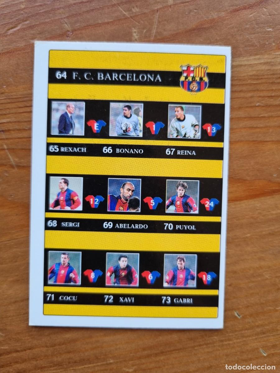 Cromos de f&uacute;tbol: 84 &Iacute;NDICE (FC Barcelona). Las Fichas de la Liga 2001 2002 01 02 (Mundicromo)