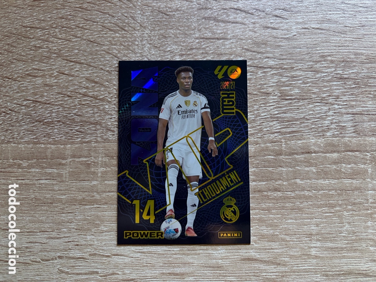 Cromos de f&uacute;tbol: 405P TCHOUAM&Eacute;NI ZONA VIP POWER PARALELA MEGACRACKS MGK 2026 2027 REAL MADRID