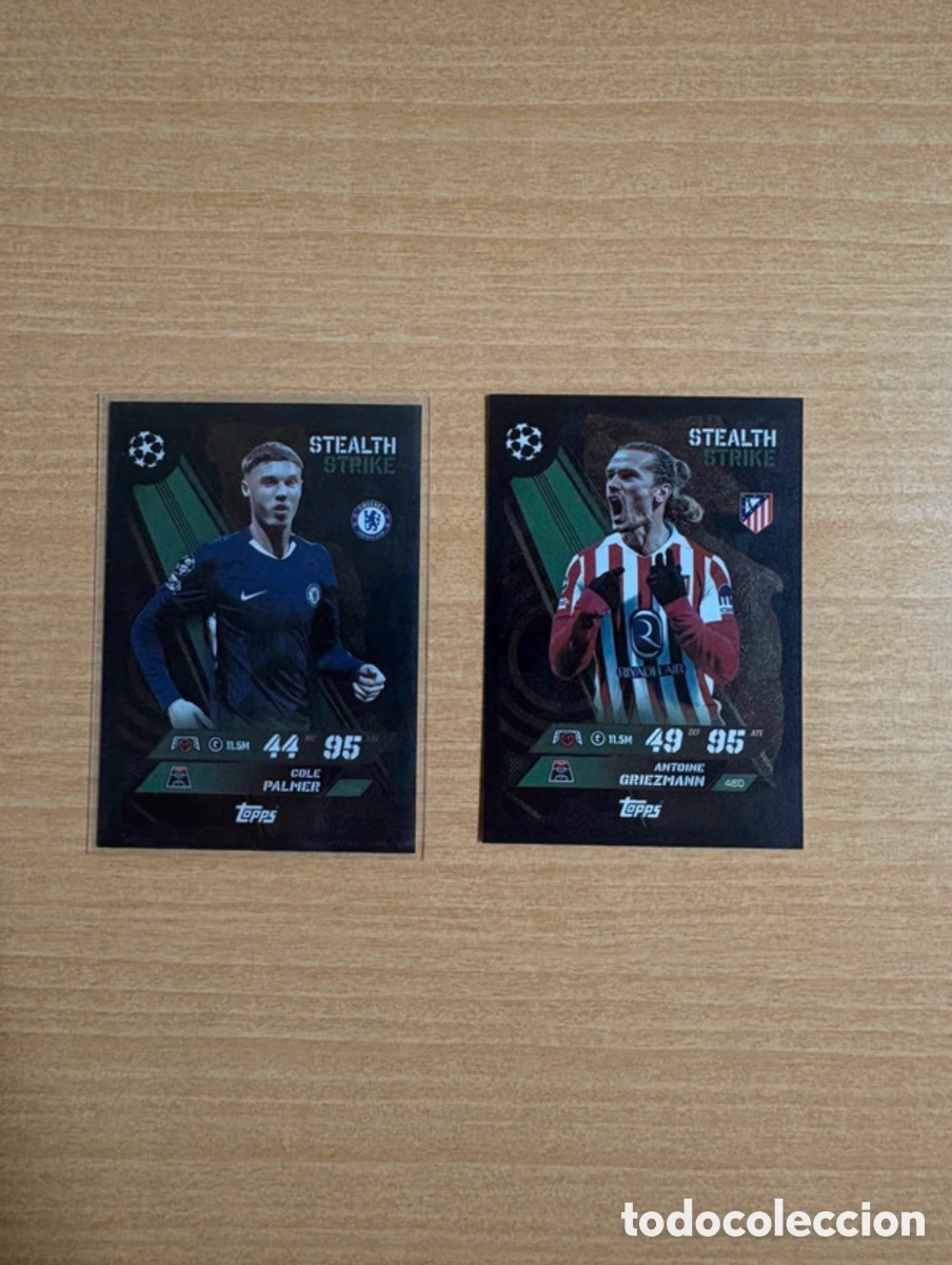 Cromos de f&uacute;tbol: Pack de cartas de Palmer y Harder topps champions stealth strike
