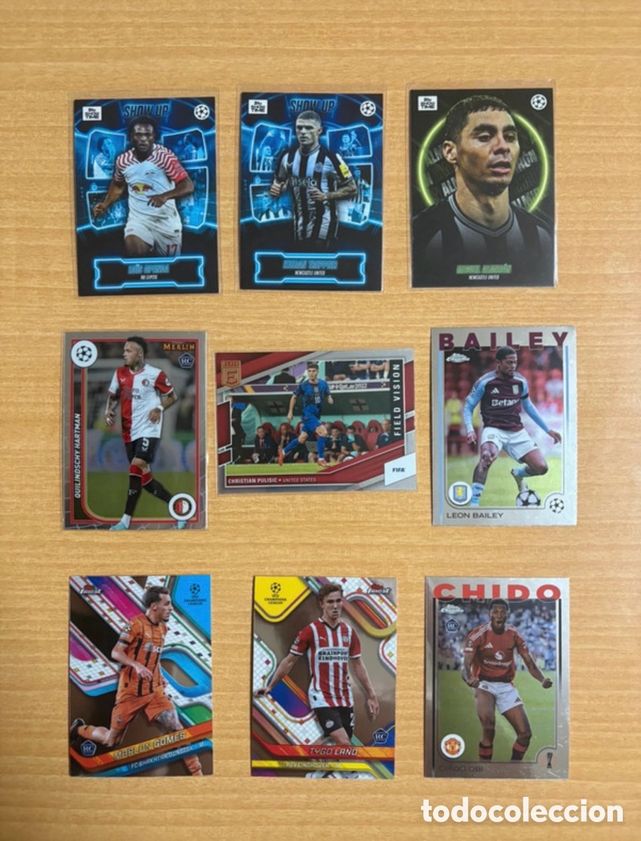 Cromos de f&uacute;tbol: Lote de cartas f&uacute;tbol de colecciones de Topps y Panini