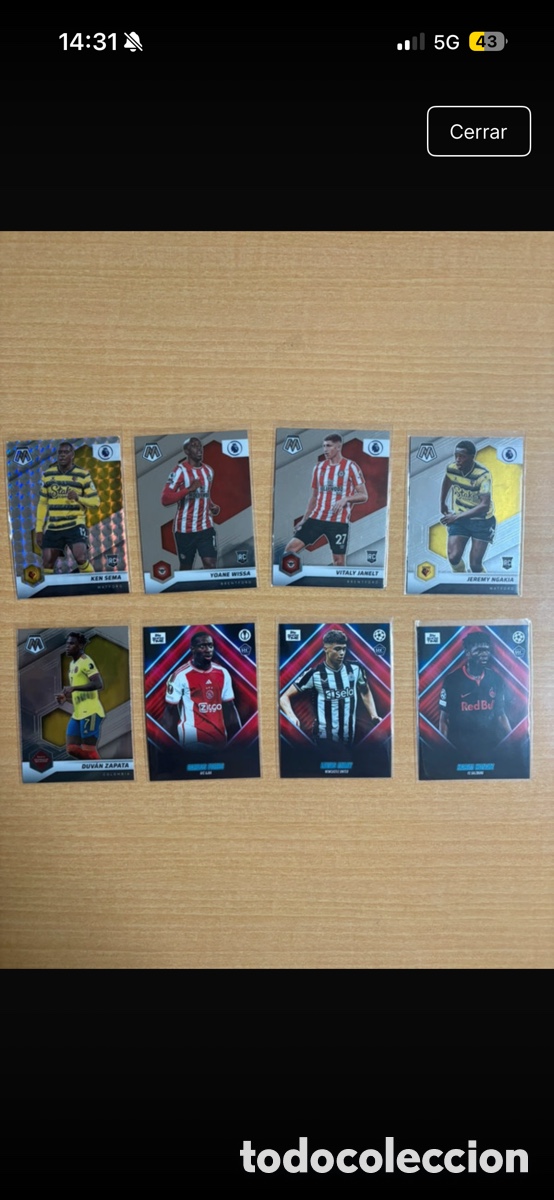 Cromos de f&uacute;tbol: Pack de cartas de f&uacute;tbol
