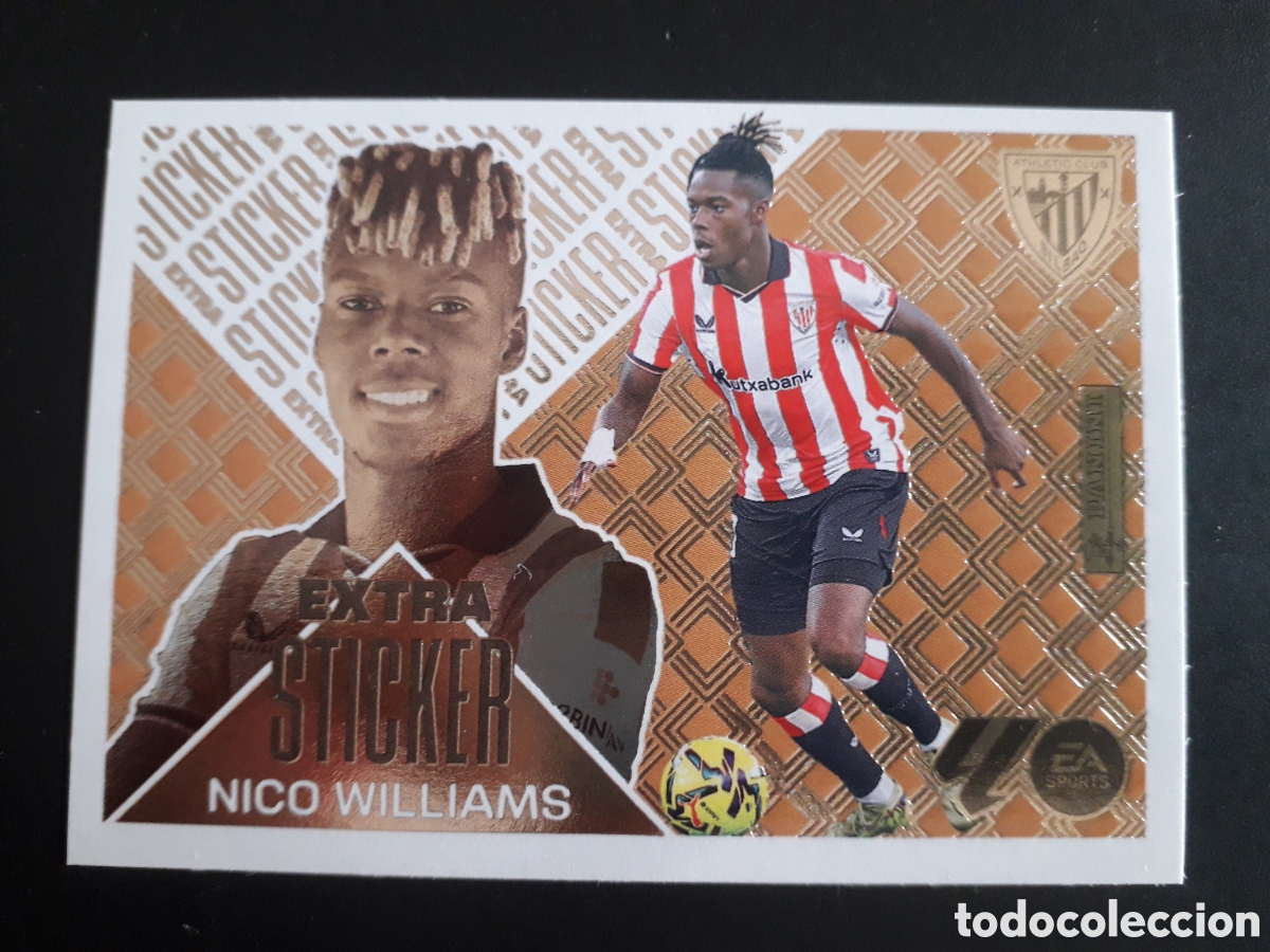 Cromos de f&uacute;tbol: NICO WILLIAMS, ATHLETIC DE BILBAO, EXTRA STICKER BRONCE ED ESTE 2026 2027 26 27 SIN PEGAR