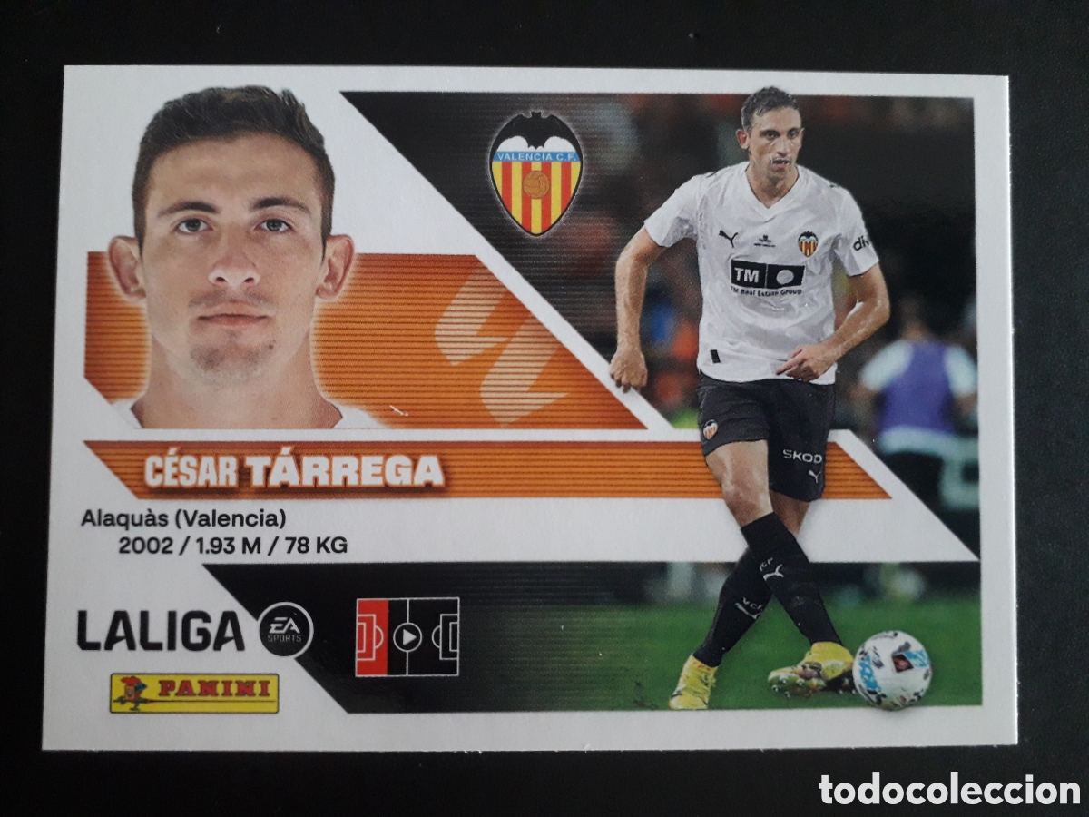 Cromos de f&uacute;tbol: T&Agrave;RREGA VALENCIA CF N&deg; 7 ED ESTE 2026 2027 26 27 SIN PEGAR PEDIDO M&Iacute;NIMO 3&euro;.