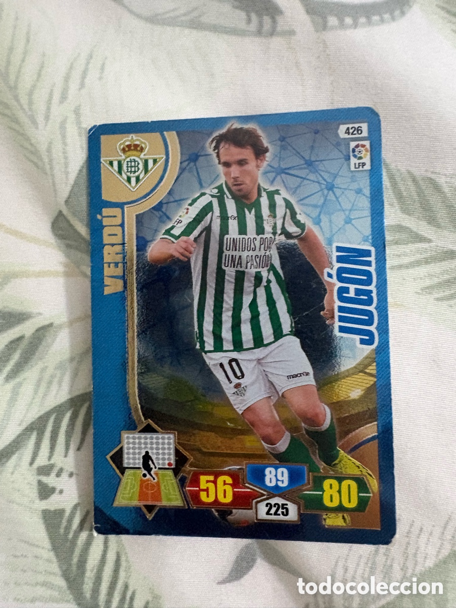 Football Stickers: N&ordm; 426 Verd&uacute; Jug&oacute;n Real Betis Adrenalyn XL 13 14
