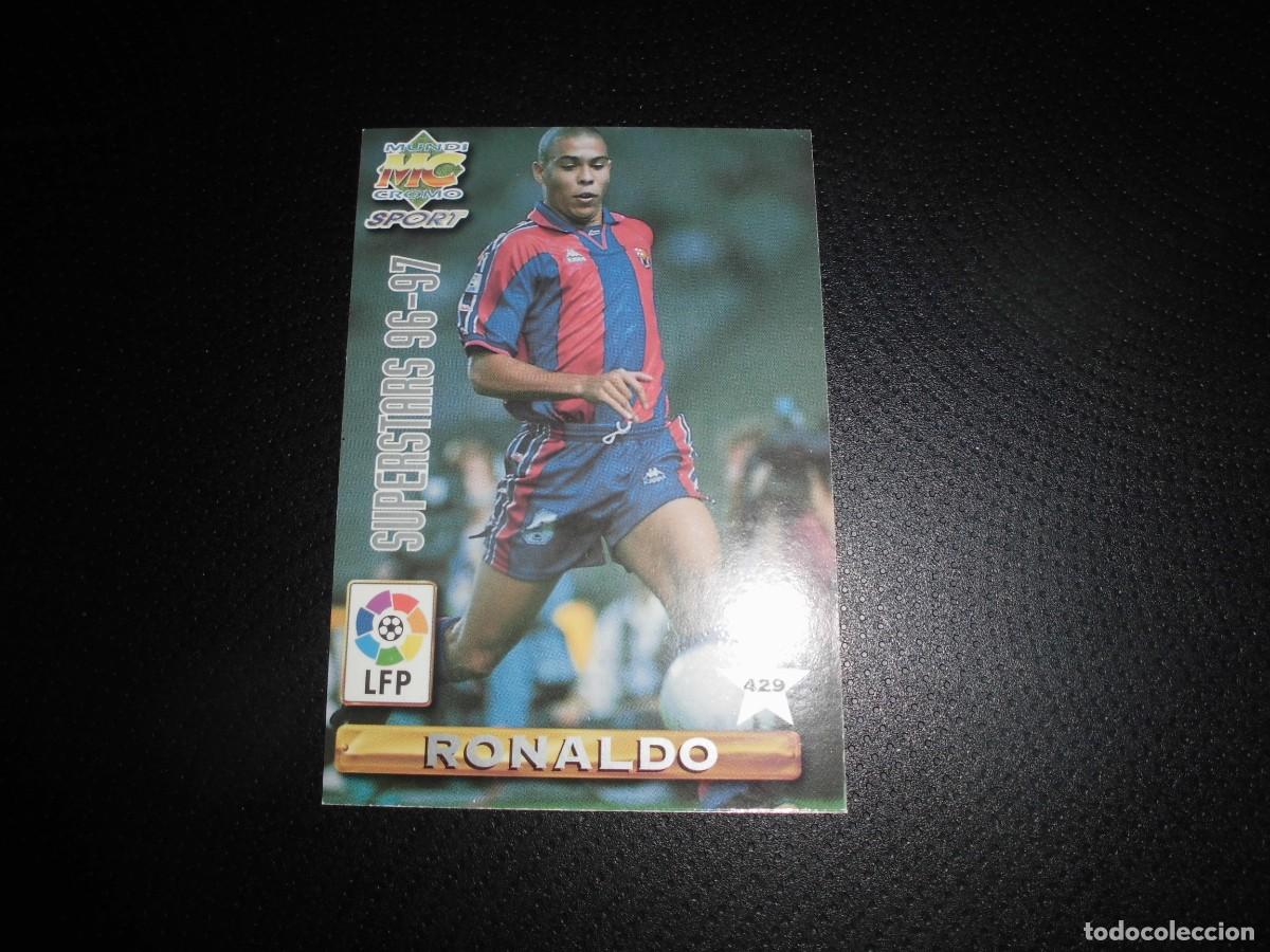 Football Stickers: RONALDO/GIOVANI - N&ordm; 429 - F.C. BARCELONA - MUNDICROMO LAS FICHAS DE LA LIGA 96 - 97. SUPERSTARS