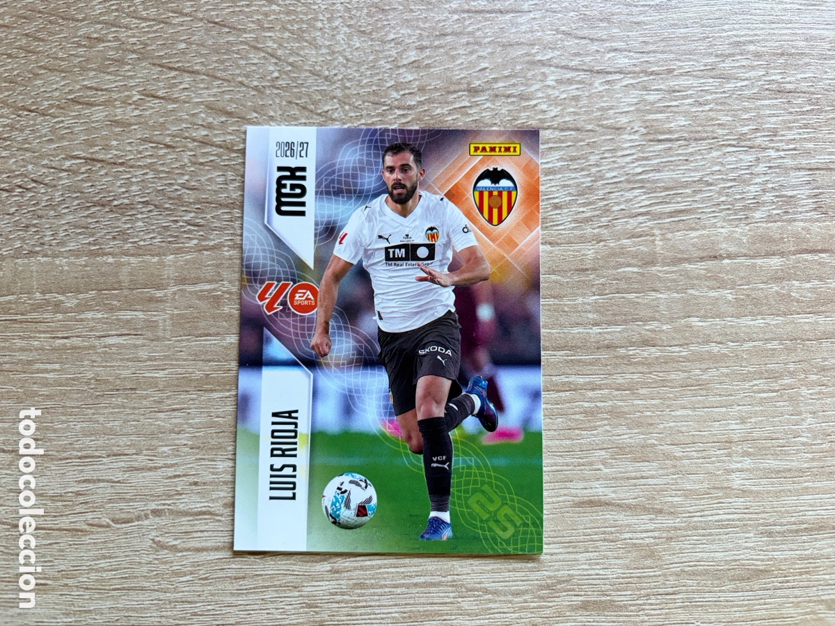Cromos de f&uacute;tbol: 355 LUIS RIOJA MEGACRACKS MGK 2026 2027 26 27 VALENCIA CF