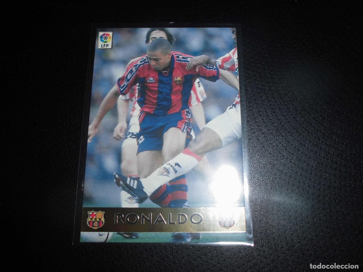 Cromos de f&uacute;tbol: RONALDO - N&ordm; 444 - F.C. BARCELONA - MUNDICROMO LAS FICHAS DE LA LIGA 97 - 98. TROFEO PICHICHI.