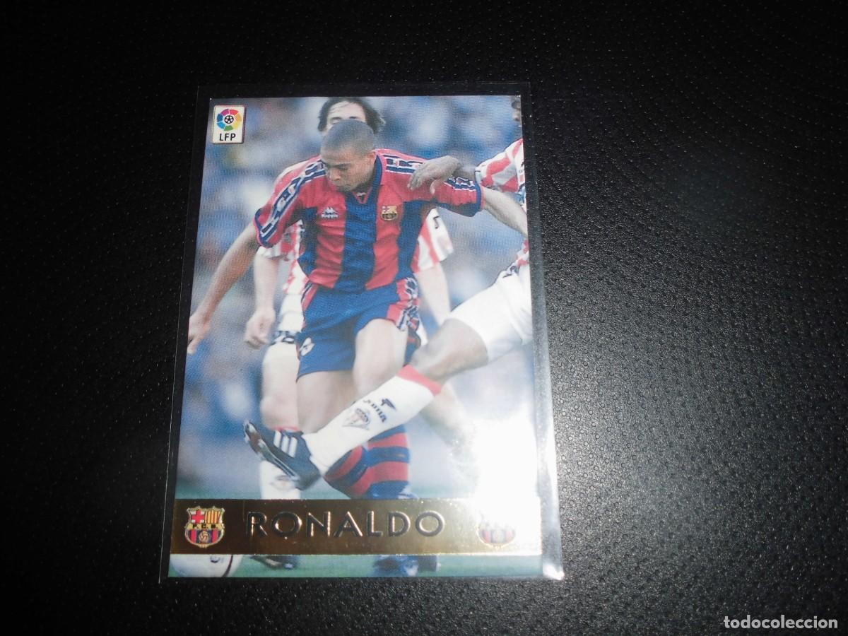 Cromos de f&uacute;tbol: RONALDO - N&ordm; 444 - F.C. BARCELONA - MUNDICROMO LAS FICHAS DE LA LIGA 97 - 98. TROFEO PICHICHI.