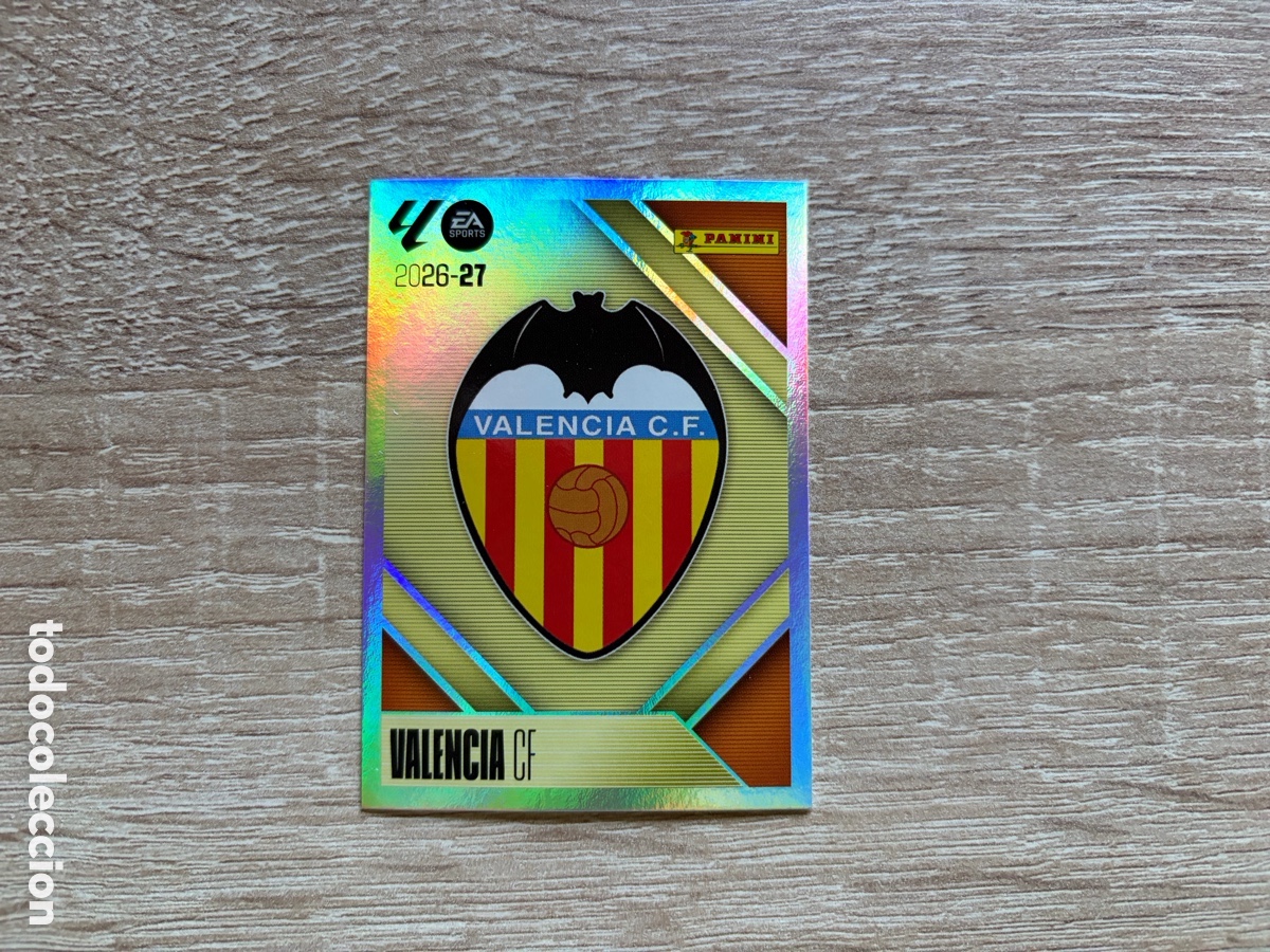 Cromos de f&uacute;tbol: 1 VALENCIA LOGO ESCUDO LIGA ESTE EDICIONES ESTE 2026 2027 26 27