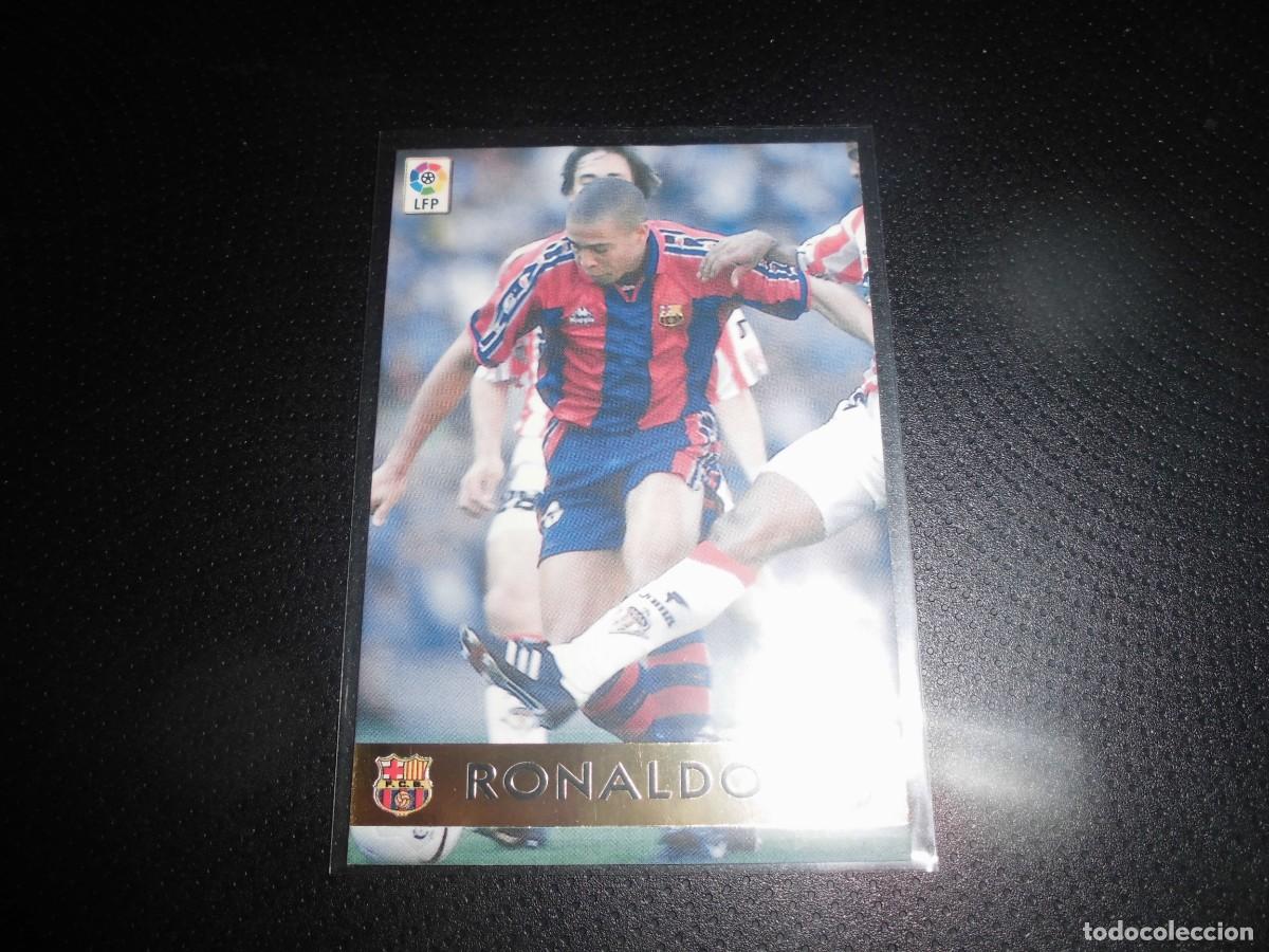Cromos de f&uacute;tbol: RONALDO - N&ordm; 444 - F.C. BARCELONA - MUNDICROMO LAS FICHAS DE LA LIGA 97 - 98. TROFEO PICHICHI.