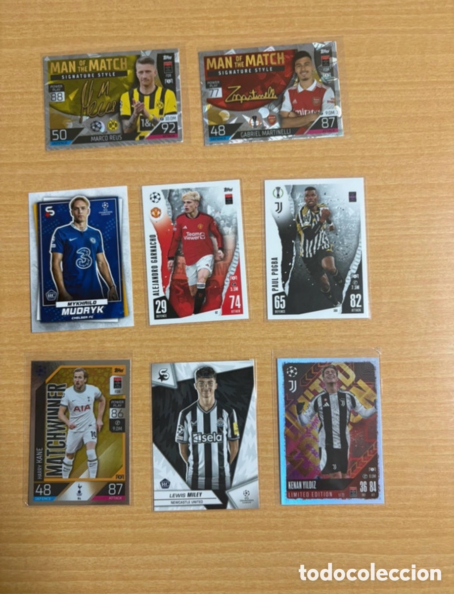 Cromos de f&uacute;tbol: Pack de cartas de f&uacute;tbol topps match attax variedad de colecci&oacute;nes