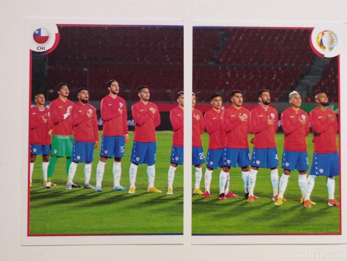 Fu&szlig;ball-Sticker: CROMO COPA AMERICA ARGENTINA COLOMBIA 2021 PANINI BRASIL- CHILE ALINEACION CHI02 CHI03