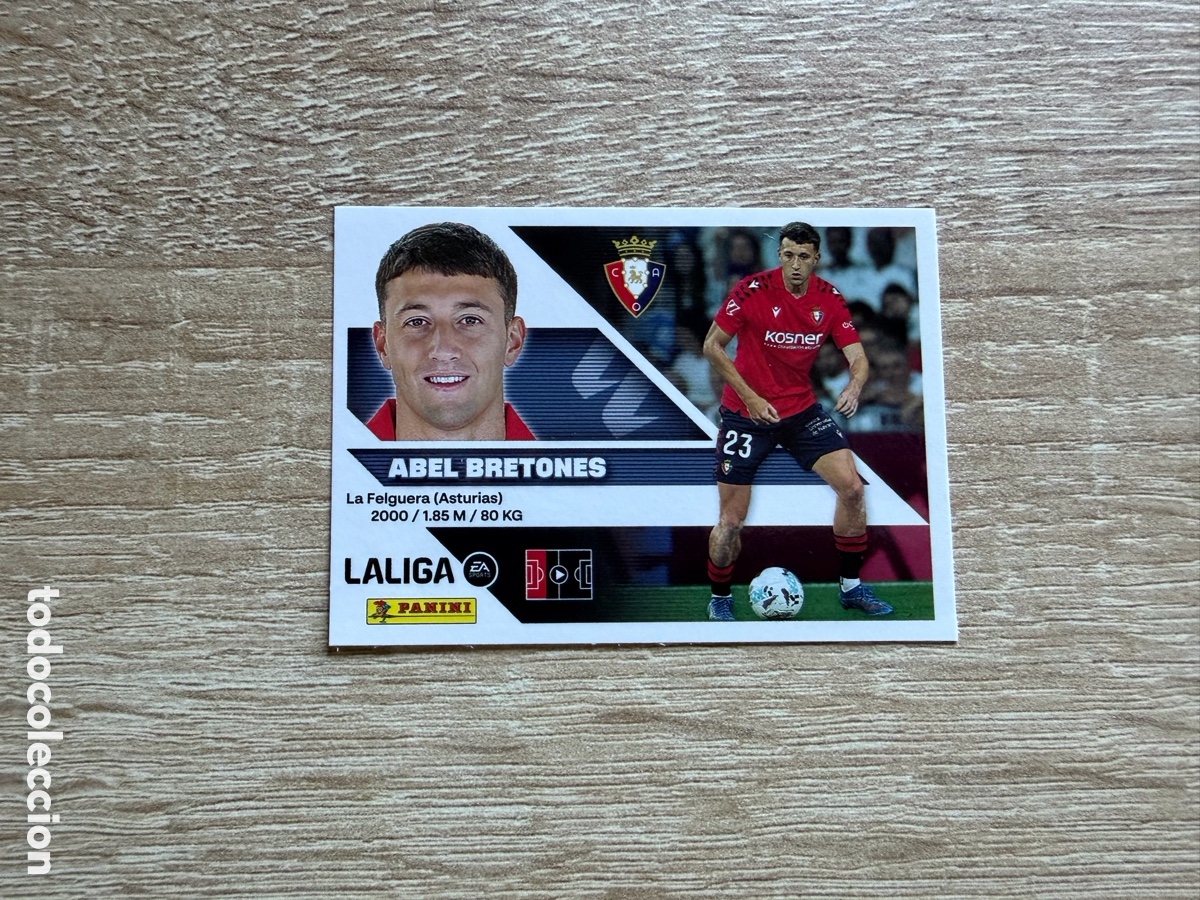 Cromos de f&uacute;tbol: 9 ABEL BRETONES LIGA ESTE EDICIONES ESTE 2026 2027 26 27 OSASUNA