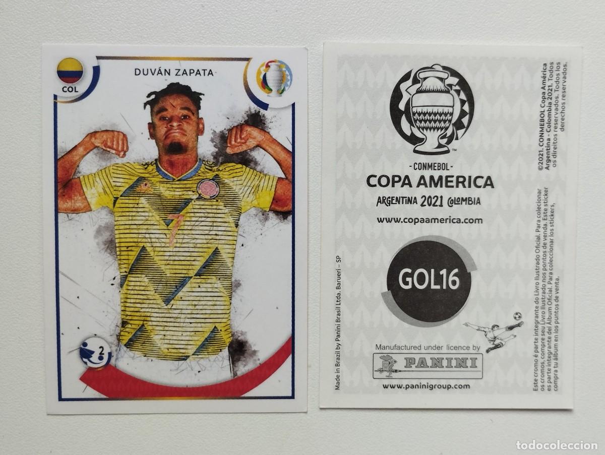 Cromos de f&uacute;tbol: CROMO COPA AMERICA ARGENTINA COLOMBIA 2021 PANINI BRASIL- GOL16 GOL 16 DURAN ZAPATA