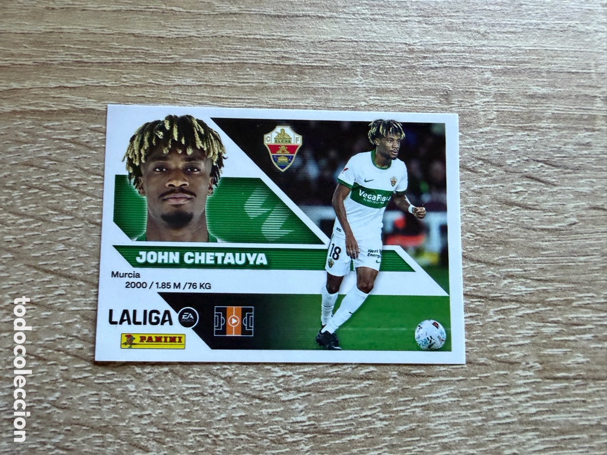 Cromos de f&uacute;tbol: 13 B JOHN CHETAUYA LIGA ESTE EDICIONES ESTE 2026 2027 26 27 ELCHE CF