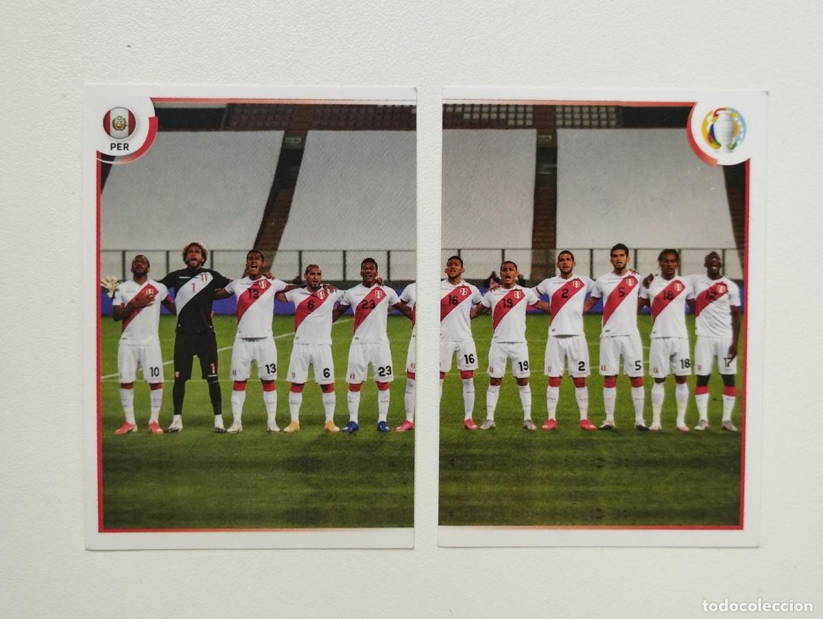 Cromos de f&uacute;tbol: CROMO COPA AMERICA ARGENTINA COLOMBIA 2021 PANINI BRASIL- PERU ALINEACION PER02 PER03 PER 02 03