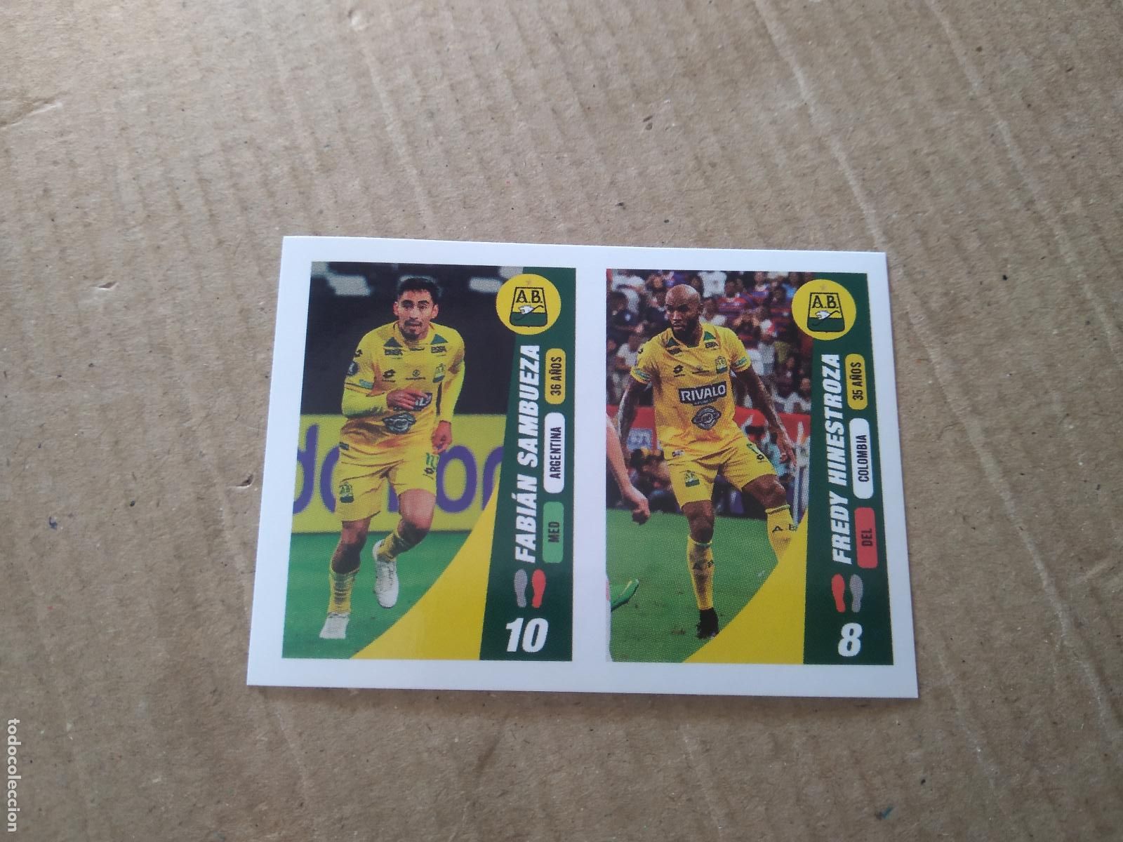 Cromos de f&uacute;tbol: 374 FABIAN SAMBUEZA FREDY HINESTROZA CROMO FUTBOL CONMEBOL SUDAMERICANA LA GRAN CONQUISTA