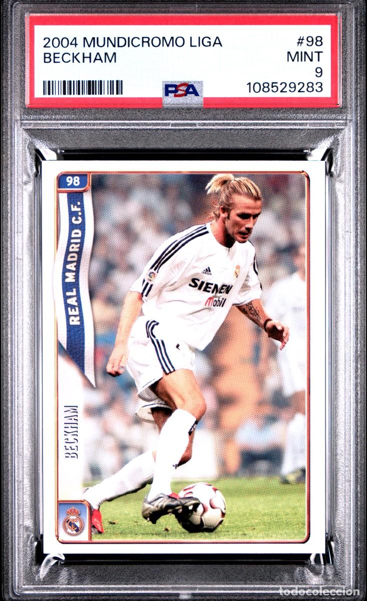 Cromos de f&uacute;tbol: David Beckham #98 Real Madrid Mundicromo 2004 05 PSA 9