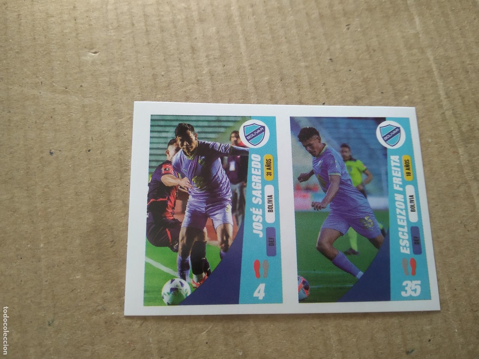 Figurine di Calcio: 385 JOSE SAGREDO ESCLEIZON FREITA BOLIVAR CROMO FUTBOL CONMEBOL SUDAMERICANA LA GRAN CONQUISTA