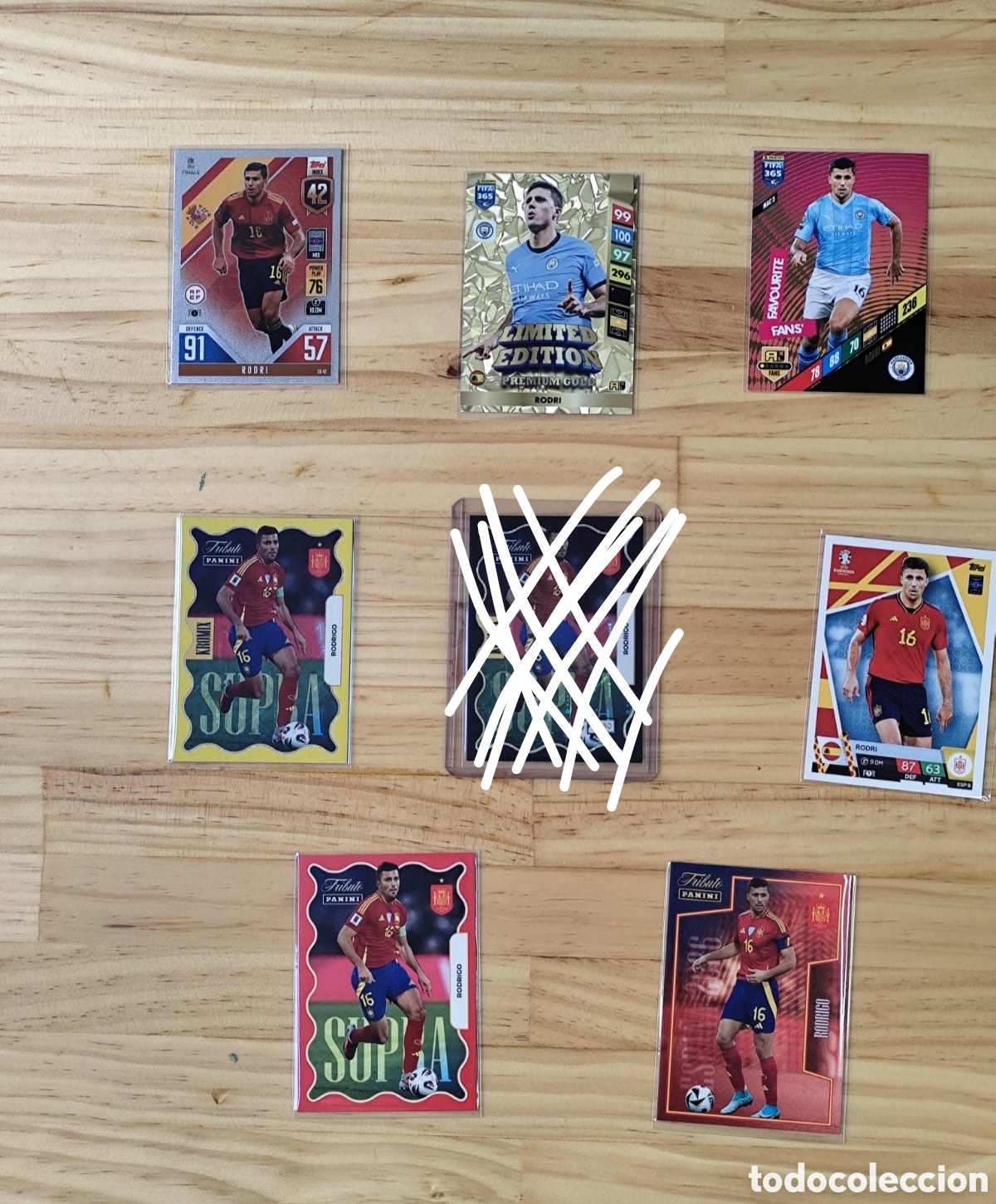 Cromos de f&uacute;tbol: Pack cartas varias de Rodri - Foto 1