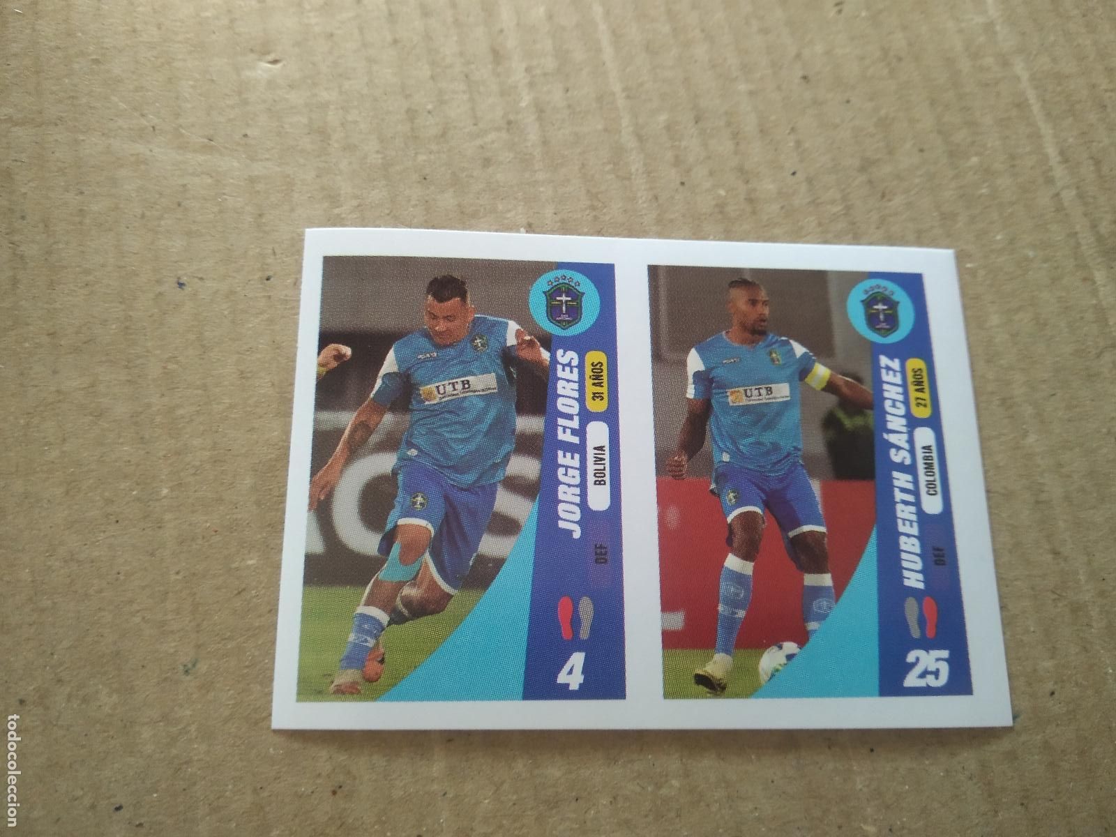 Fu&szlig;ball-Sticker: 393 JORGE FLORES HUBERTH SANCHEZ CROMO FUTBOL CONMEBOL SUDAMERICANA LA GRAN CONQUISTA