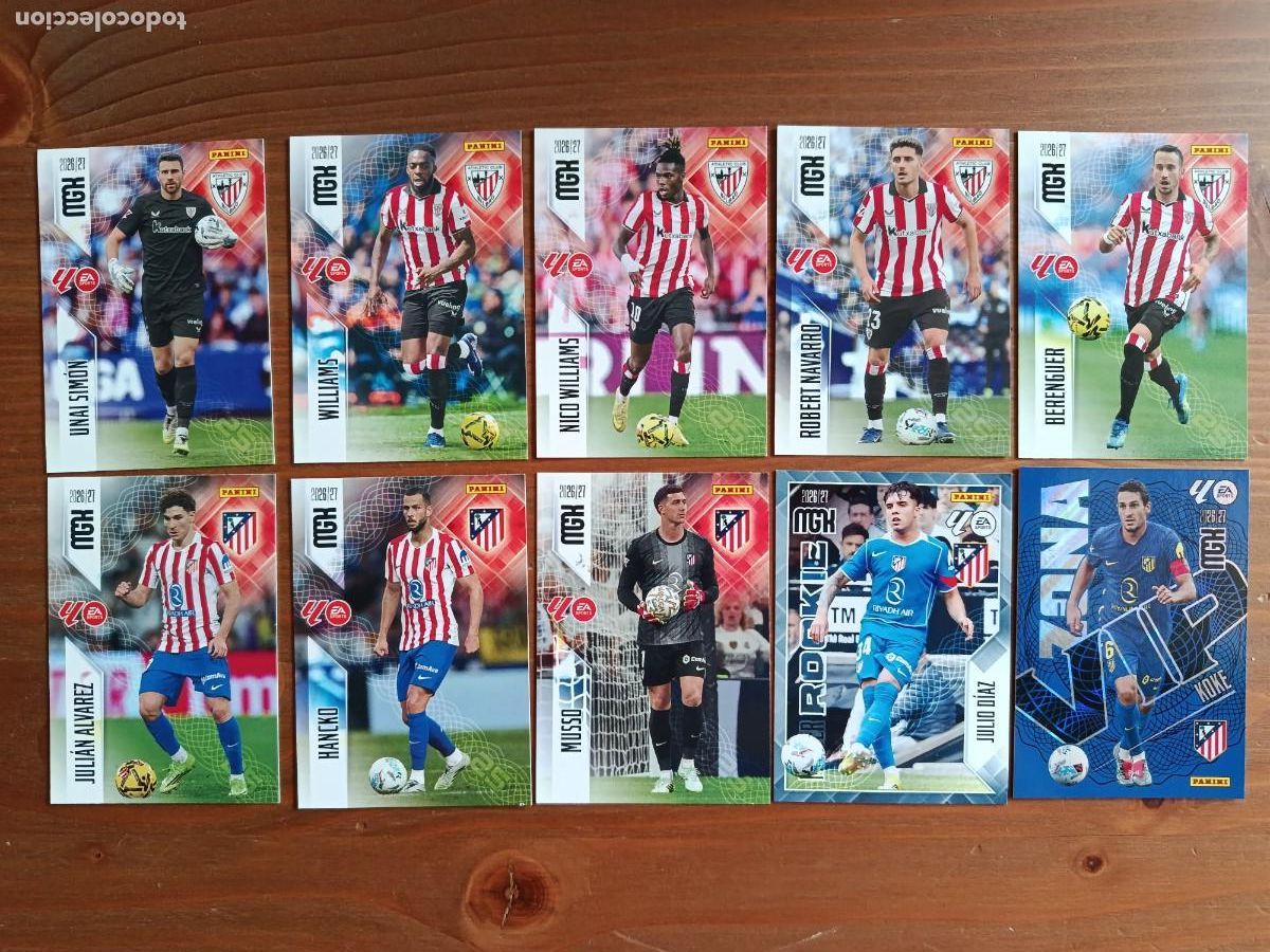 Cartes &agrave; collectionner de Football: MGK 2026/27 MEGACRACKS PANINI. #LOTE 10 CARTAS ATH BILBAO/AT.MADRID