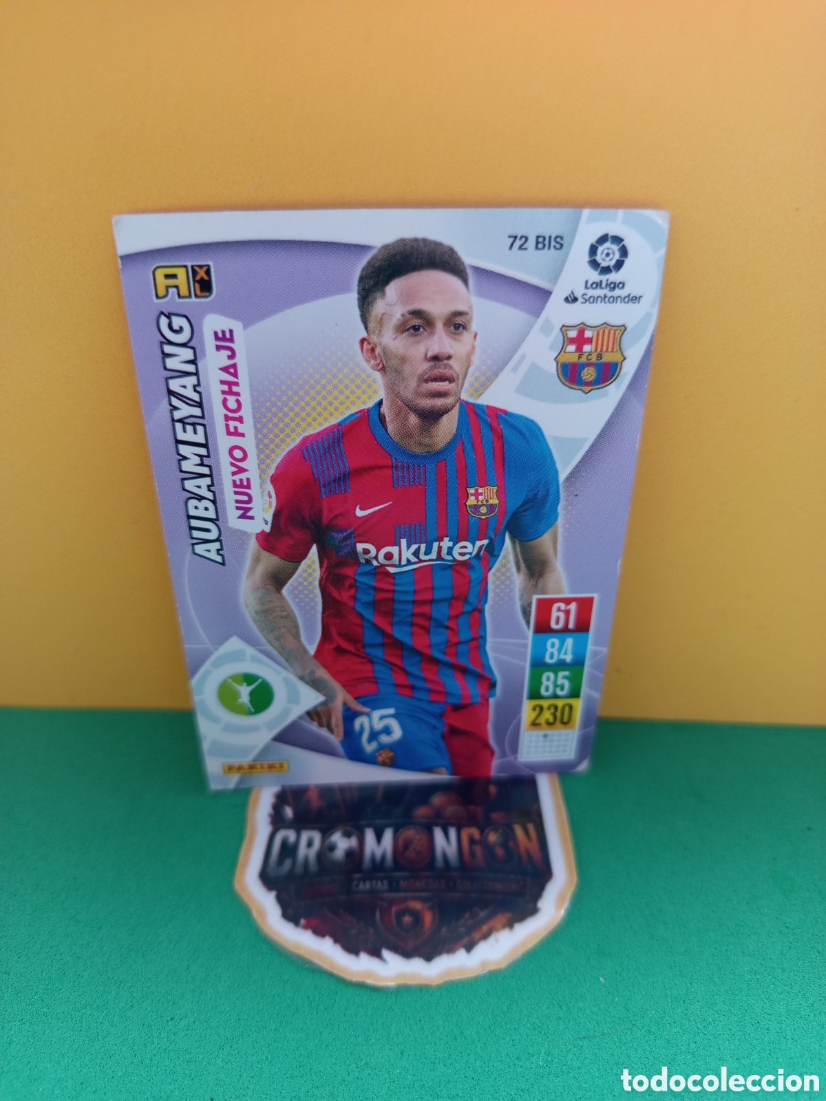 Football Stickers: ❇️ CROMO ⚽ AUBAMEYANG BARCELONA 72 BIS NUEVO FICHAJE LIGA SANTANDER 21 22 2021 2022 ADRENALYN ❇️